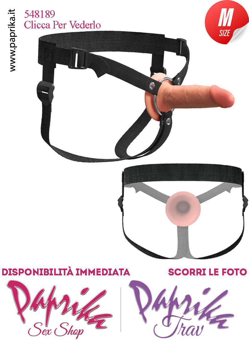 Strap-On Maschile Protesi Cavo Prolunga 14 cm Ø 35 Non Vibrante Silicone
