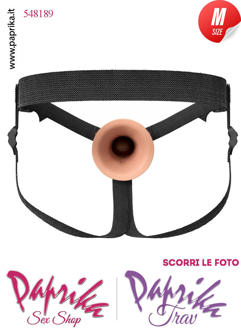 Strap-On Maschile Protesi Cavo Prolunga 14 cm Ø 35 Non Vibrante Silicone