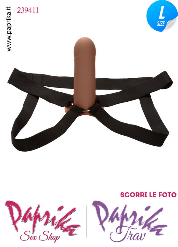 Strap-On Maschile Protesi Vuota Mulatto Non Vibrante 16 cm Ø Interno 35