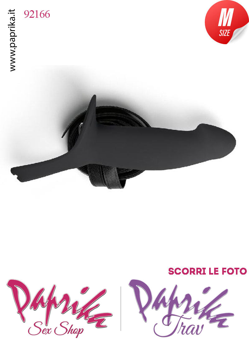 Strap-On Nero Maschile Protesi Vuota Non Vibrante 14 cm Ø Interno 35