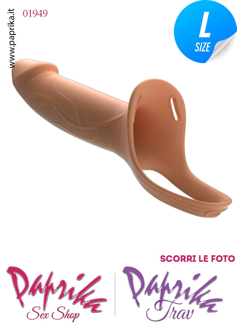 Strap-On Maschile Protesi Cavo 16 cm Ø 45 Prolunga Non Vibrante Mutanda