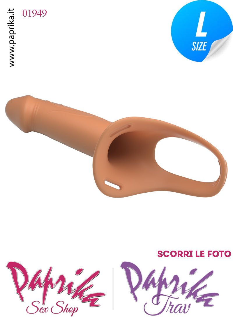 Strap-On Maschile Protesi Cavo 16 cm Ø 45 Prolunga Non Vibrante Mutanda