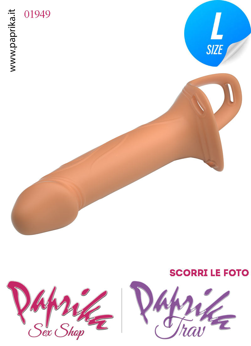 Strap-On Maschile Protesi Cavo 16 cm Ø 45 Prolunga Non Vibrante Mutanda