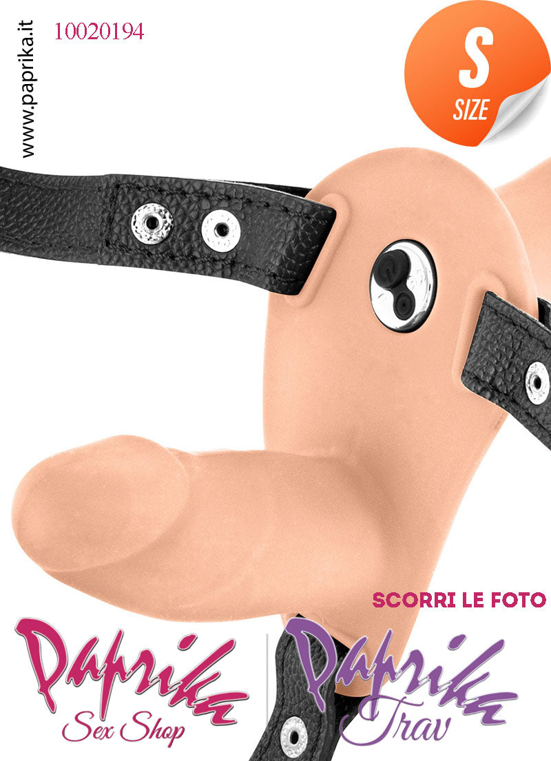 Strap-On Doppio Femminile Silicone Sottile Vibrante Cinghie Ecopelle Regolabili