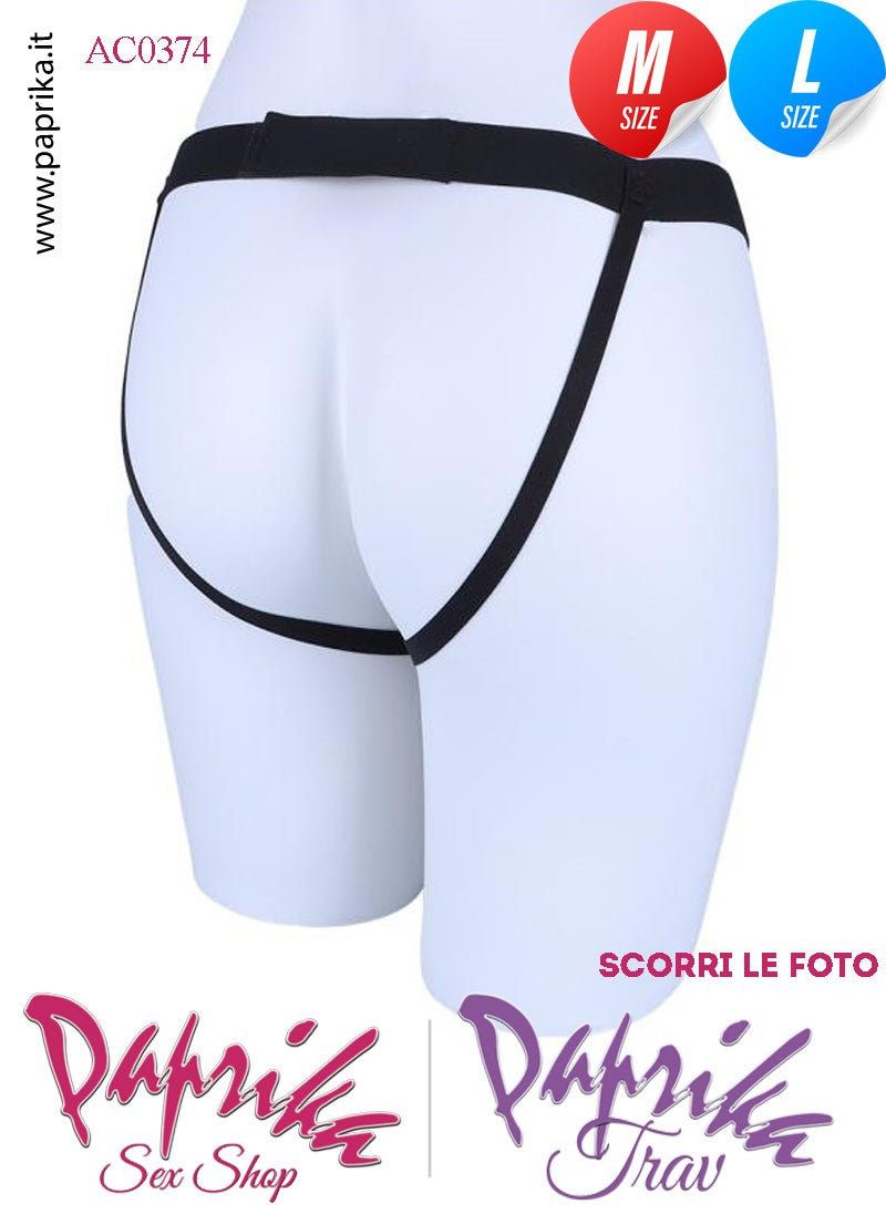 Strap-On Doppio Femminile Medium e Large Silicone Flessibile Vibrante