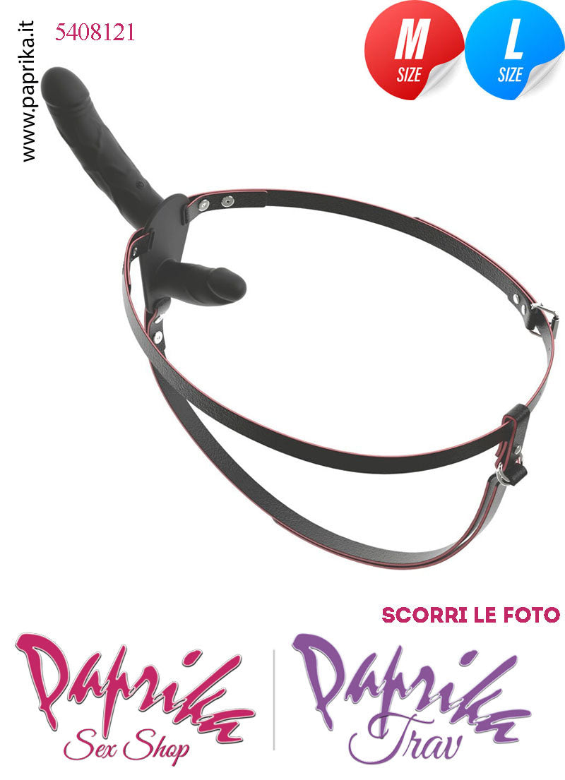 Strap-On Doppio Femminile Large Silicone Flessibile Vibrante Telecomando