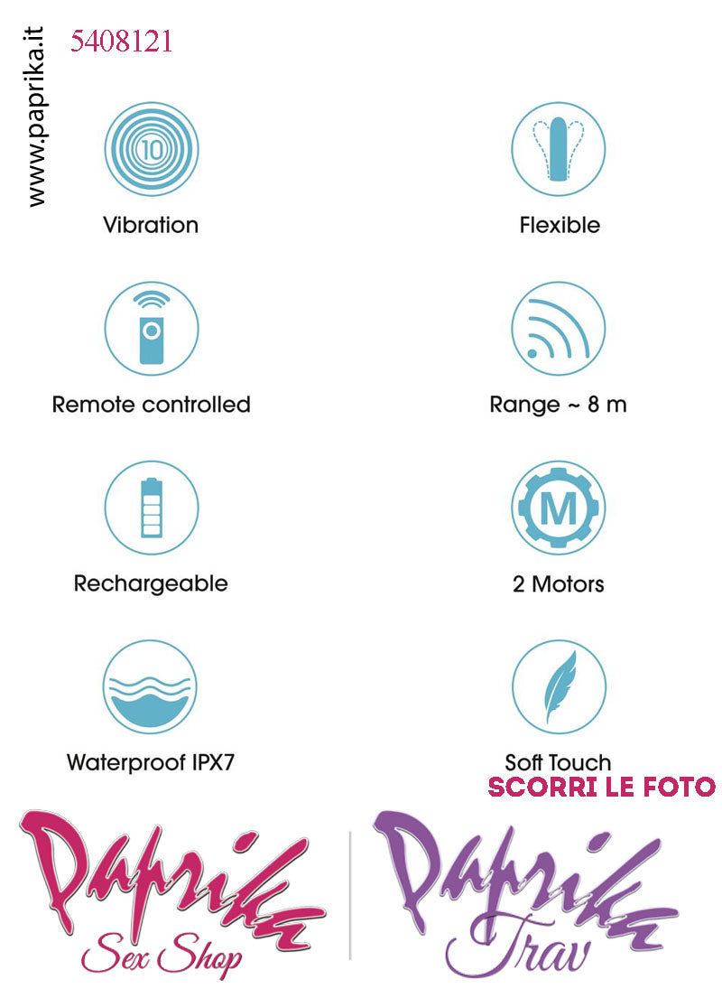 Strap-On Doppio Femminile Large Silicone Flessibile Vibrante Telecomando