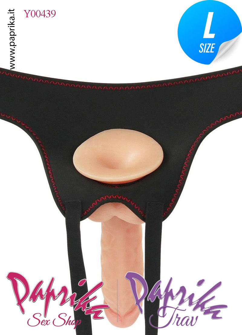 Strap-On Indossabile Mutanda Regolabile Fallo Testicoli  18 cm Ø 39