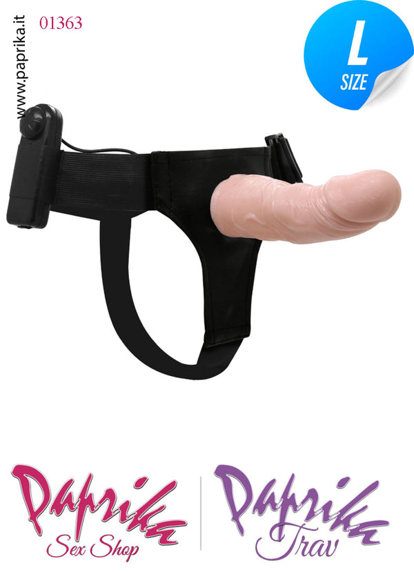 Strap-On Maschile Protesi Cava 15 cm Ø 45 Prolunga Vibrante Mutanda