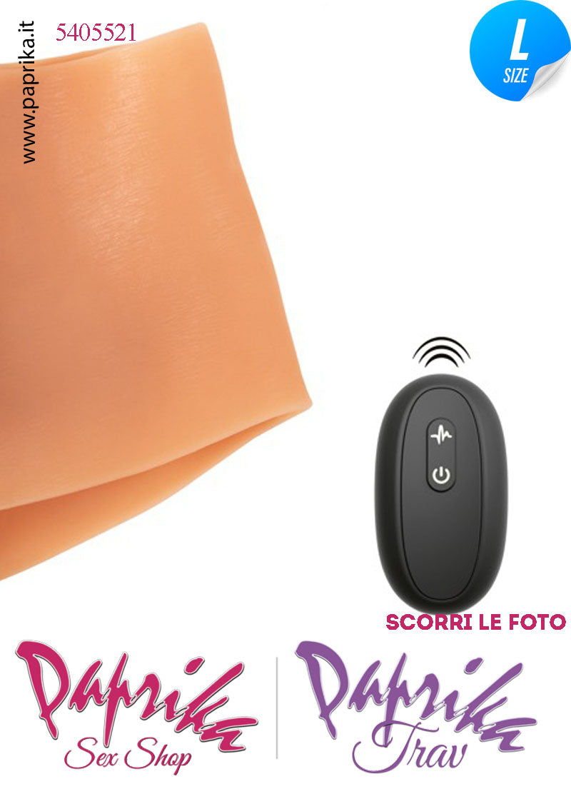 Strap-On Mutanda Silicone Aderente Fallo Pieno Vibrante 21 cm Ø 42 Telecomando