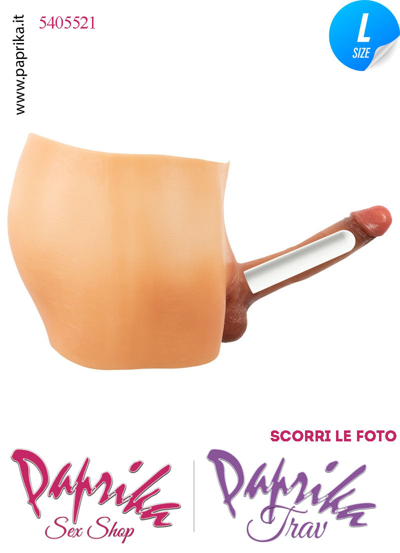 Strap-On Mutanda Silicone Aderente Fallo Pieno Vibrante 21 cm Ø 42 Telecomando