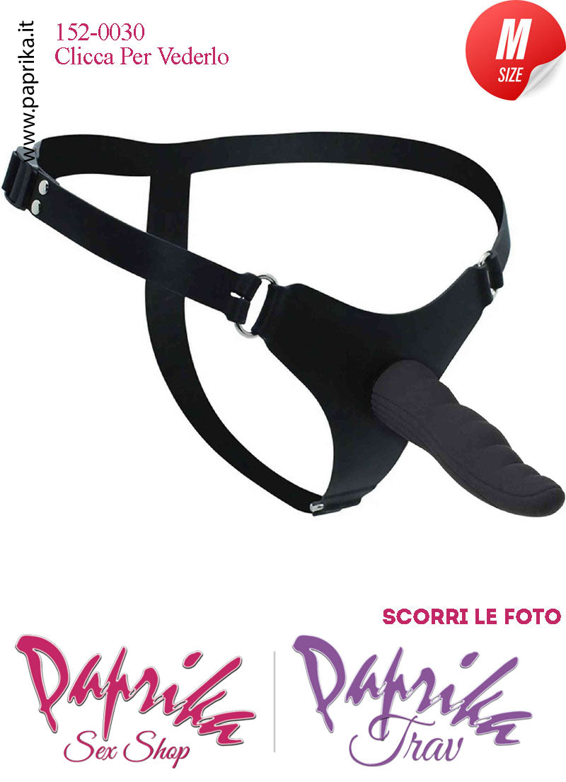 Strap-On Fallo Medium Non Vibrante 14 cm Ø 35 Mutanda Silicone Regolabile