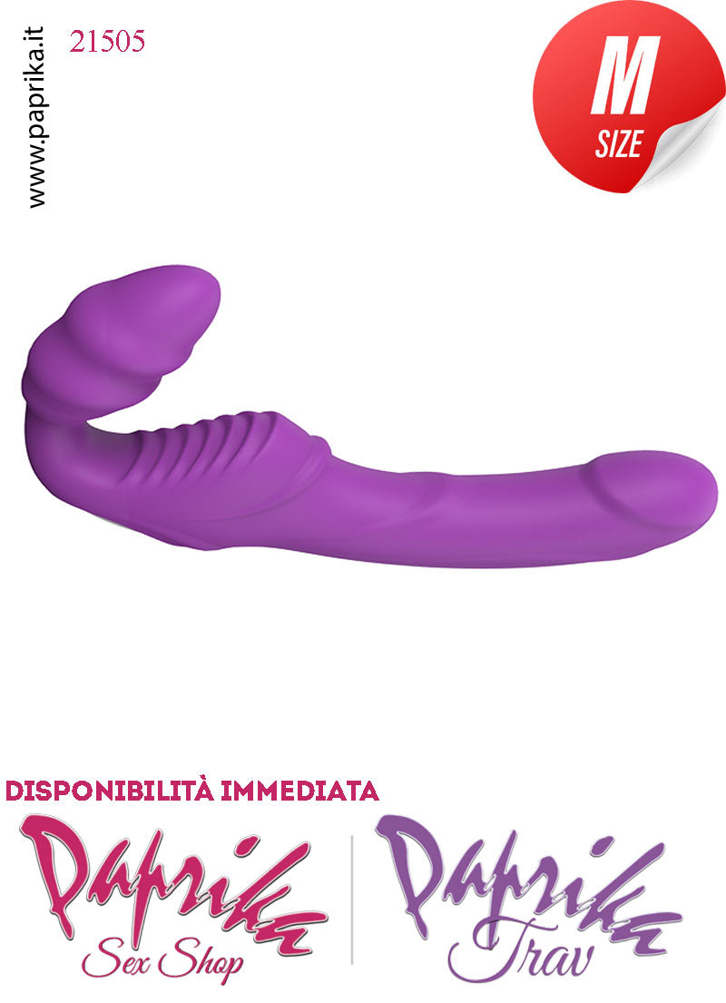 Strapless Strap-on Silicone Vibrante Senza Cinghie Ricarica Usb