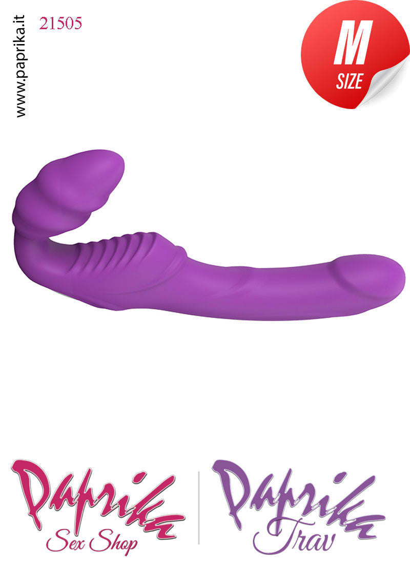 Strapless Strap-on Silicone Vibrante Senza Cinghie Ricarica Usb