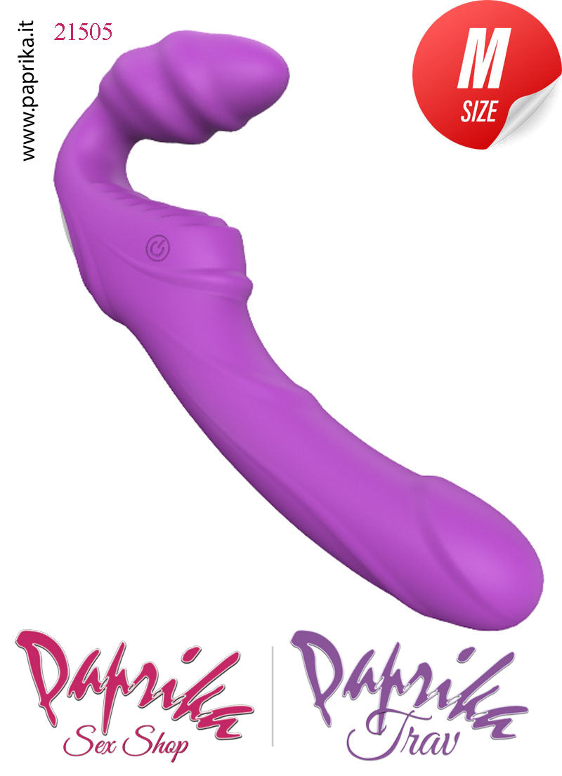 Strapless Strap-on Silicone Vibrante Senza Cinghie Ricarica Usb