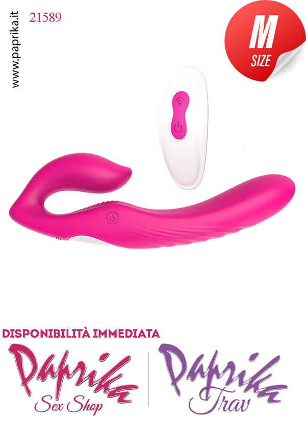 Strapless Strap-on Silicone Vibrante Telecomandato Senza Cinghie