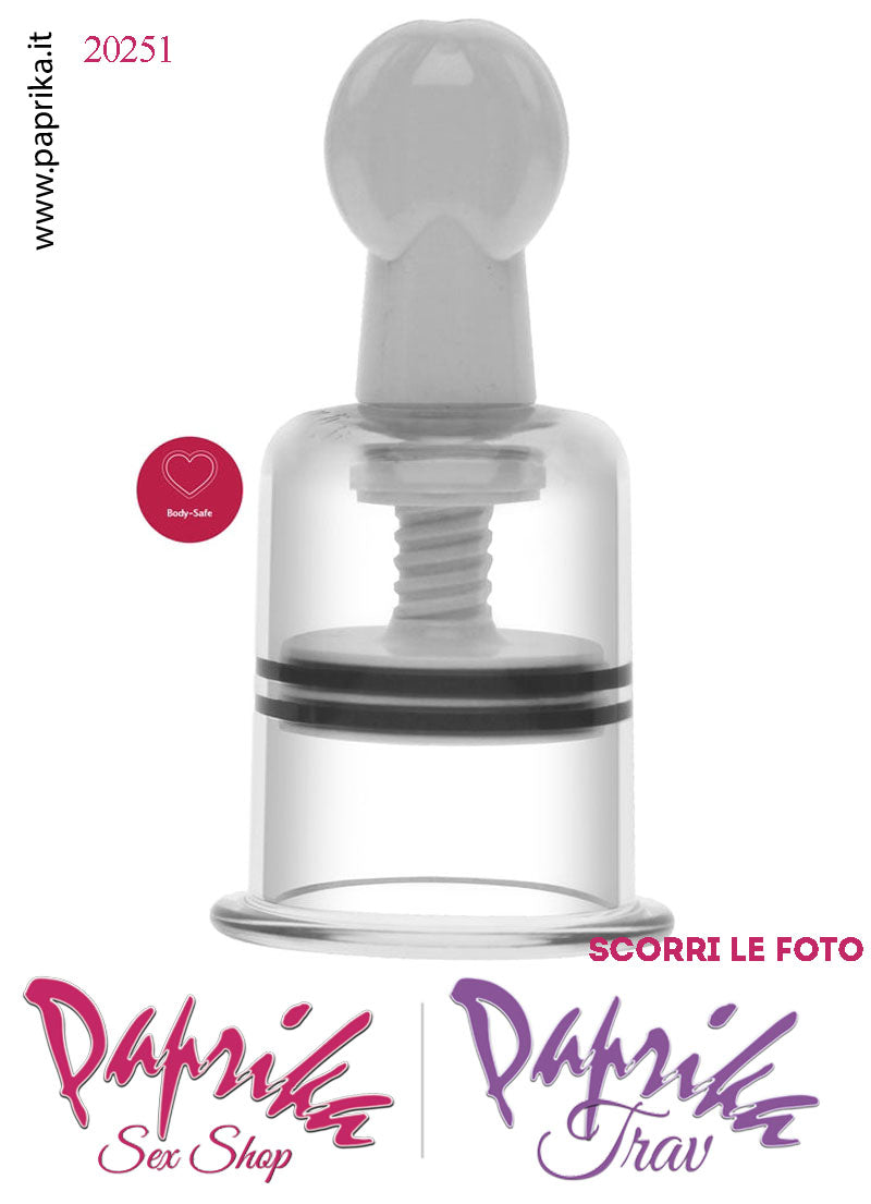 Pompette Succhia Capezzoli Sottovuoto Vacuum Regolabili Vite 10 cm Ø 50