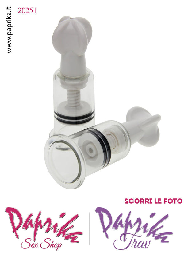 Pompette Succhia Capezzoli Sottovuoto Vacuum Regolabili Vite 10 cm Ø 50