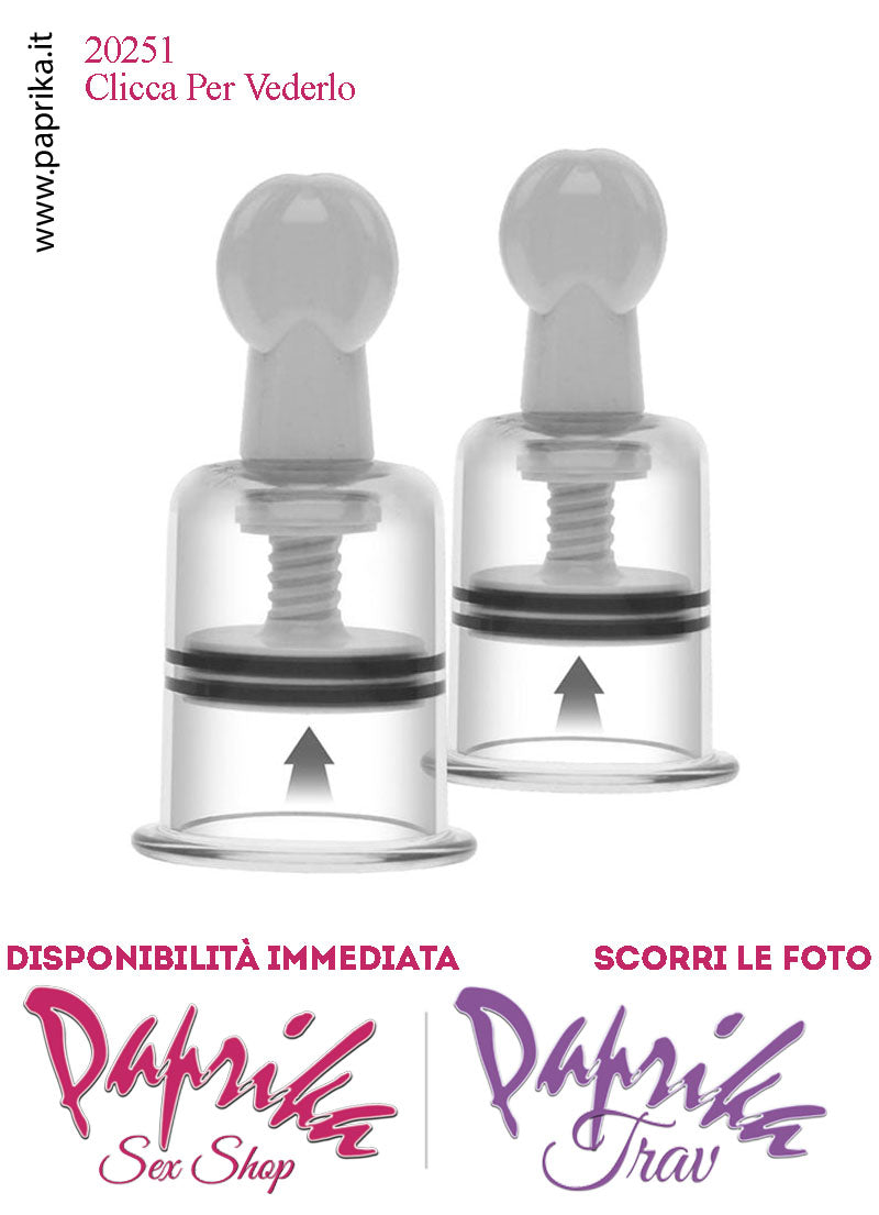 Pompette Succhia Capezzoli Sottovuoto Vacuum Regolabili Vite 10 cm Ø 50