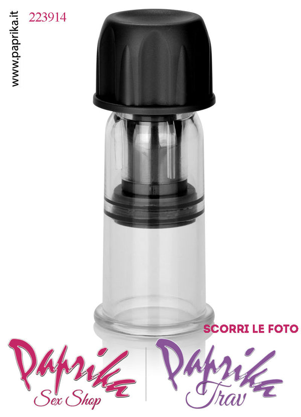 Pompette Succhia Capezzoli Sottovuoto Vacuum Vite Nera Potente 10 cm Ø 27