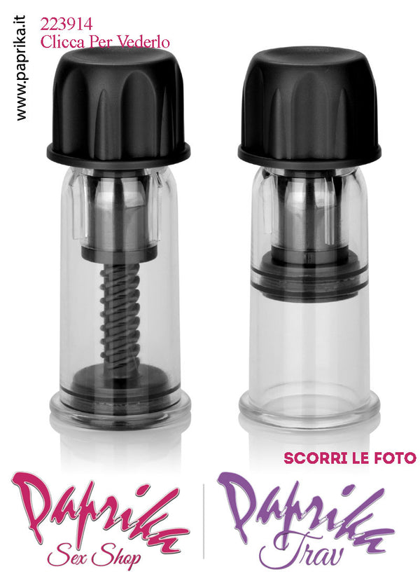 Pompette Succhia Capezzoli Sottovuoto Vacuum Vite Nera Potente 10 cm Ø 27