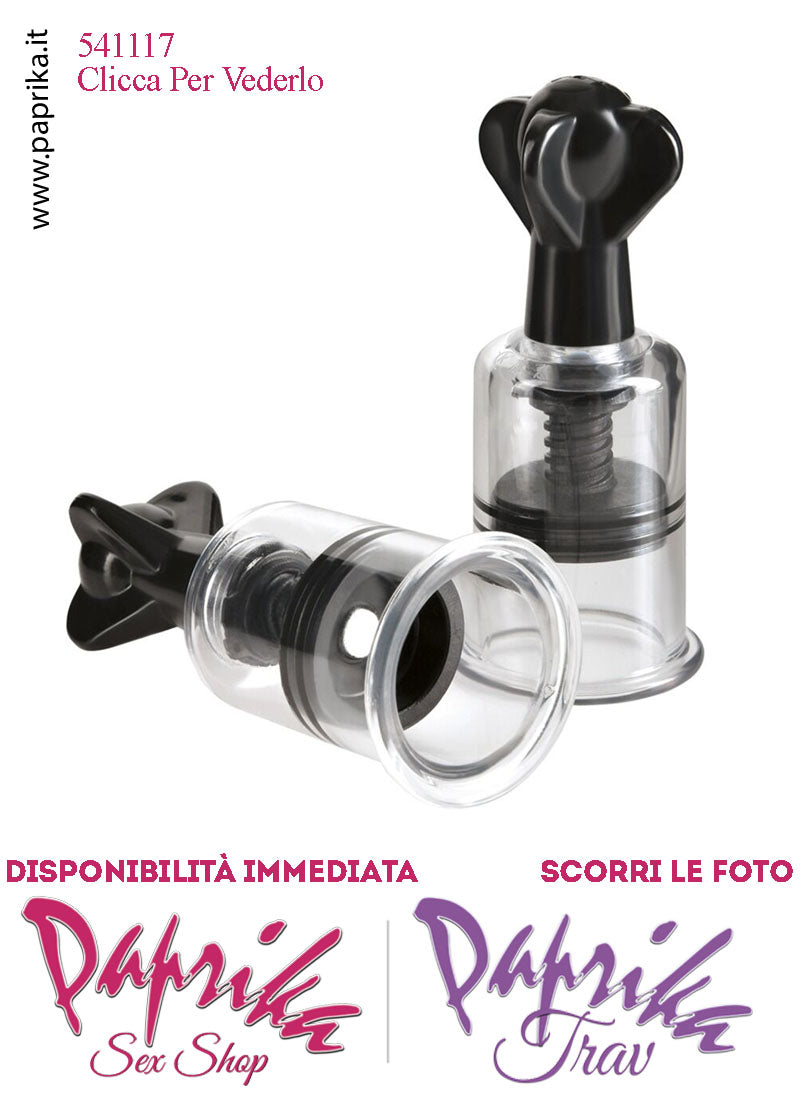Pompette Succhia Capezzoli Sottovuoto Vacuum Regolabili Vite 10 cm Ø 37