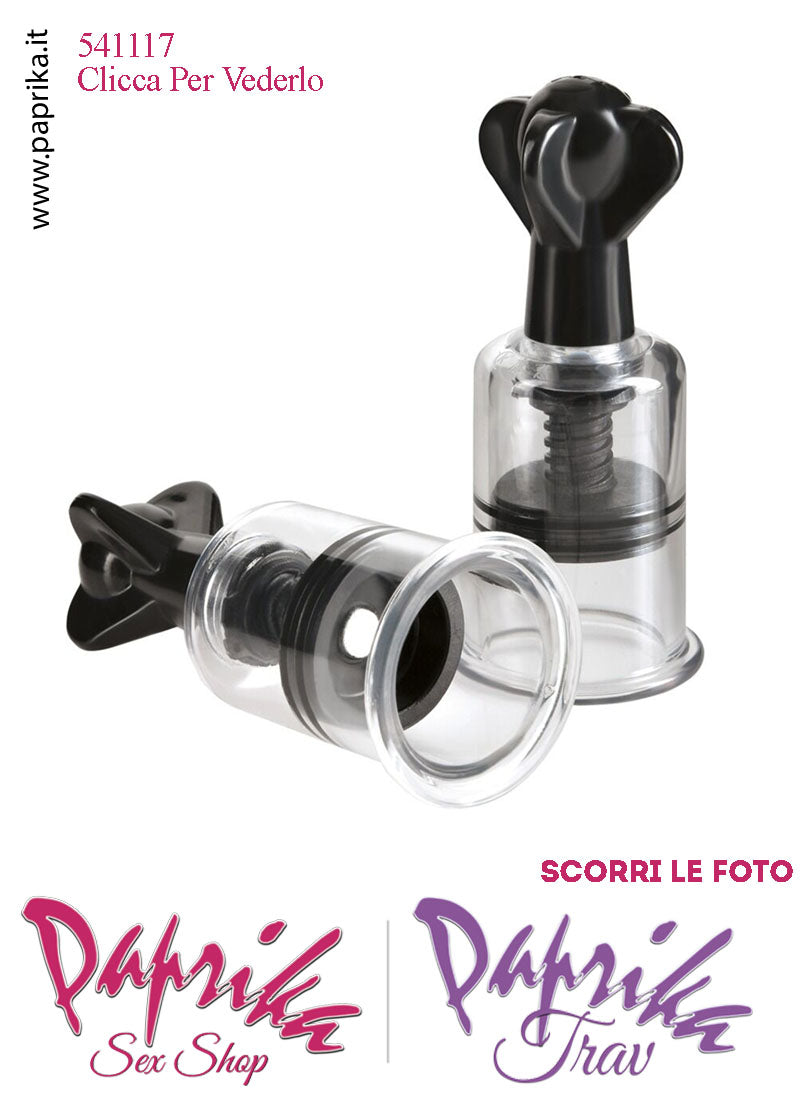 Pompette Succhia Capezzoli Sottovuoto Vacuum Regolabili Vite 10 cm Ø 37