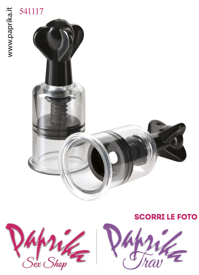 Pompette Succhia Capezzoli Sottovuoto Vacuum Regolabili Vite 10 cm Ø 37