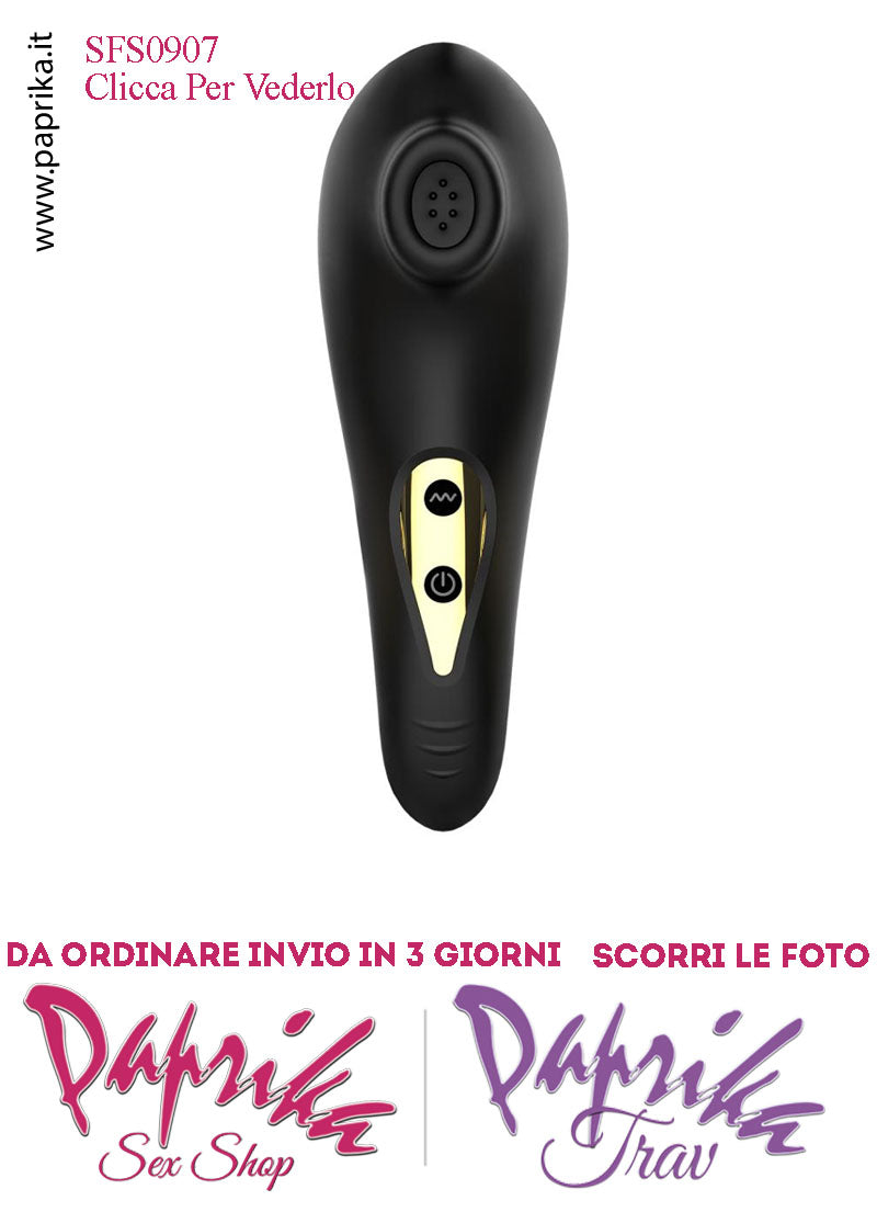 Succhia Clitoride Sagomato Ergonomico Inserto Oro 10 Velocità