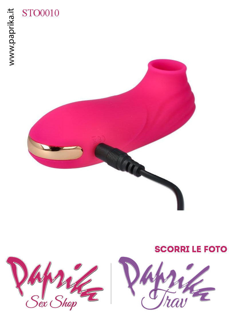 Succhia Clitoride Stimolatore Clitorideo Rosa 10 Velocità Ricaricabile