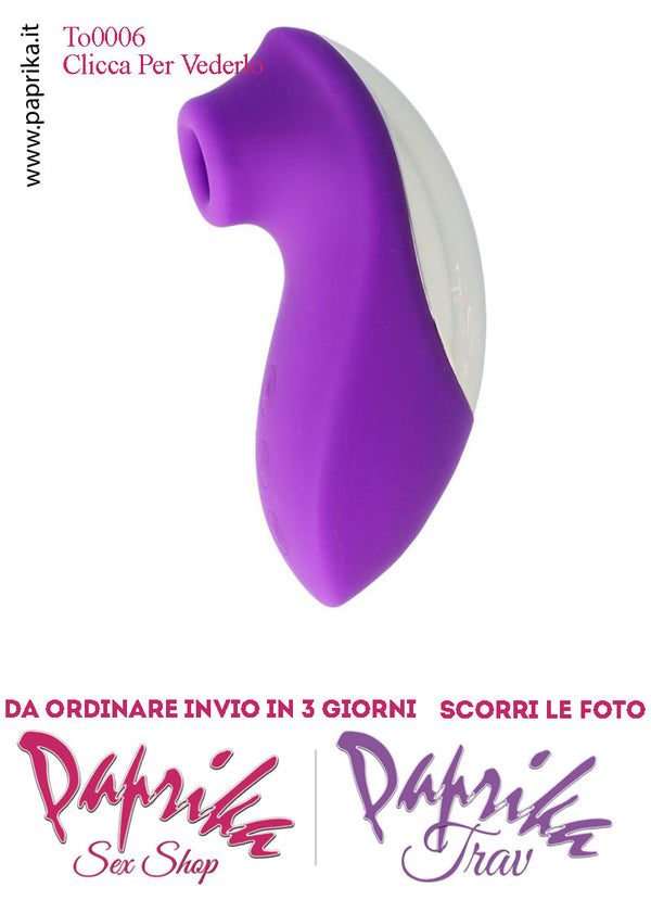 Succhia Clitoride Inserto Posteriore Argento 10 Velocità Ricaricabile