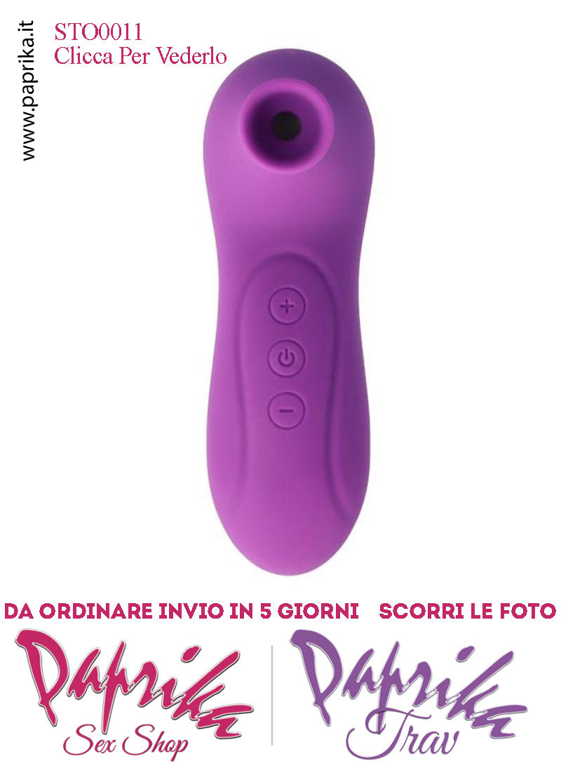 Succhia Clitoride Stimolatore Clitorideo Viola 10 Velocità Ricaricabile