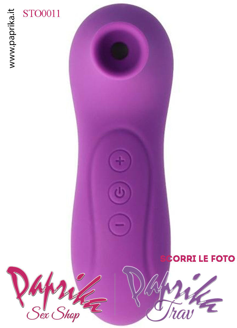 Succhia Clitoride Stimolatore Clitorideo Viola 10 Velocità Ricaricabile