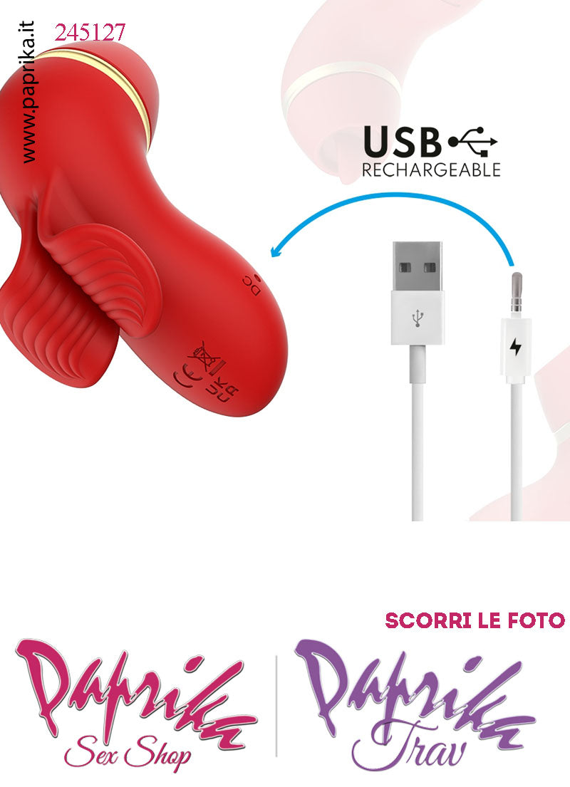 Succhia Clitoride 4 Testine Intercambiabili Piccolo 10 Velocità Passante Dita