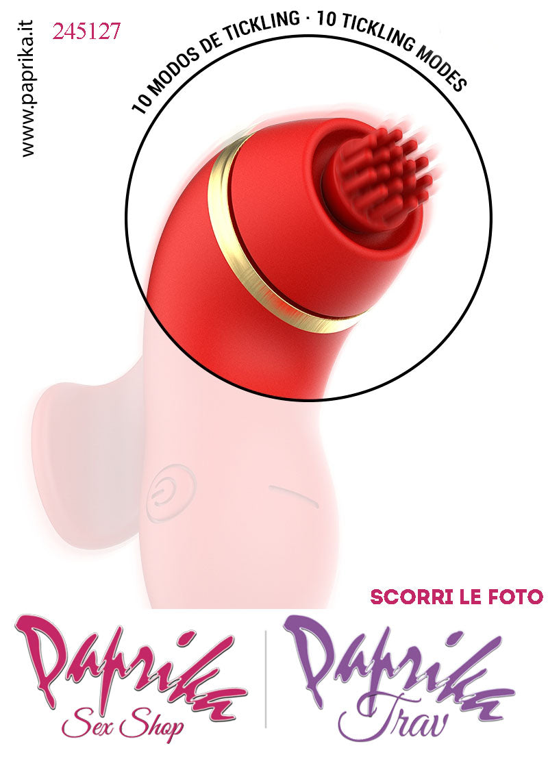 Succhia Clitoride 4 Testine Intercambiabili Piccolo 10 Velocità Passante Dita