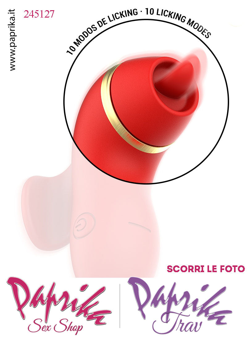 Succhia Clitoride 4 Testine Intercambiabili Piccolo 10 Velocità Passante Dita