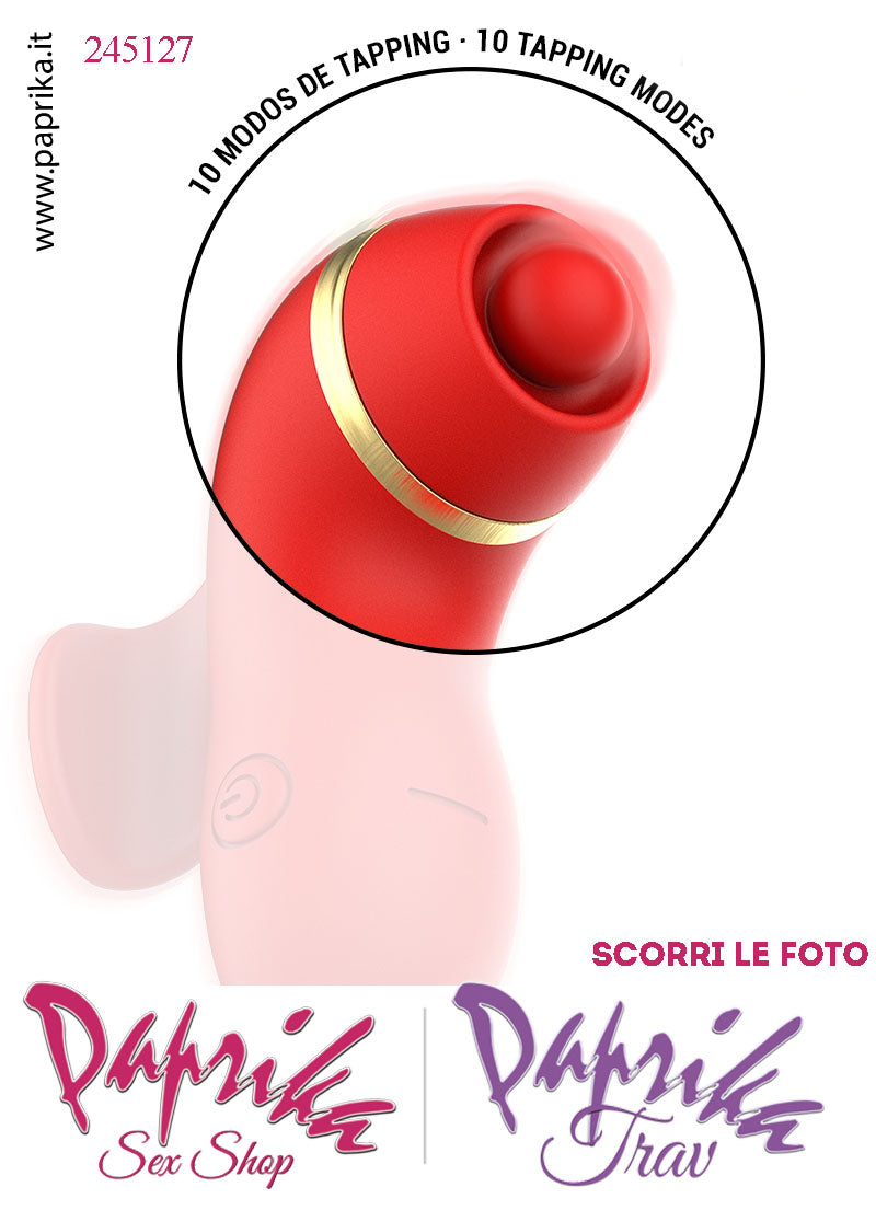 Succhia Clitoride 4 Testine Intercambiabili Piccolo 10 Velocità Passante Dita