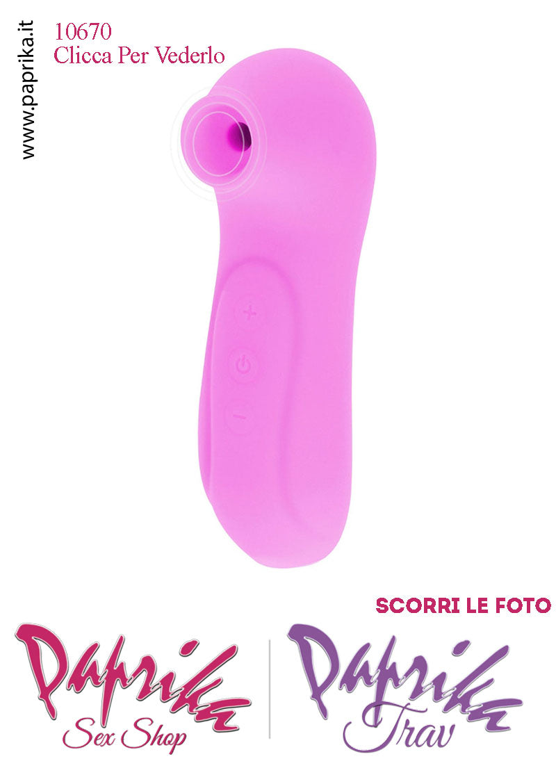 Succhia Clitoride Stimolatore Clitorideo 7 Velocità Rosa Ricaricabile
