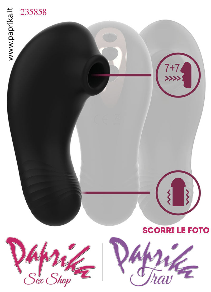 Succhia Clitoride & Vibratore Stimolatore Clitoride 7 Velocità Nero