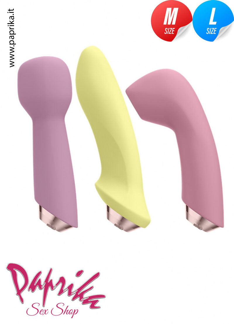 Set 4 Sex Toys Silicone Succhia Clitoride Magic Wand Rabbit Dildo