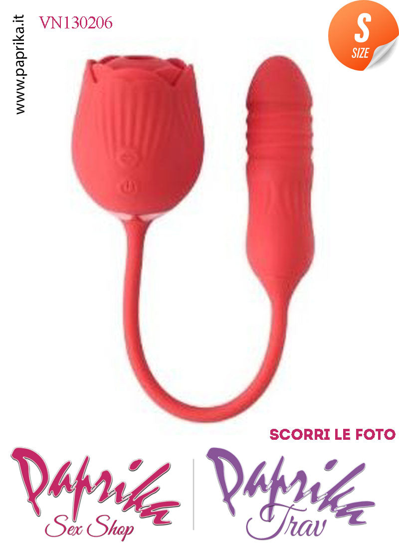 Succhia Clitoride Rosa Rossa Ovulo Vaginale Small Su & Giù Ø 28