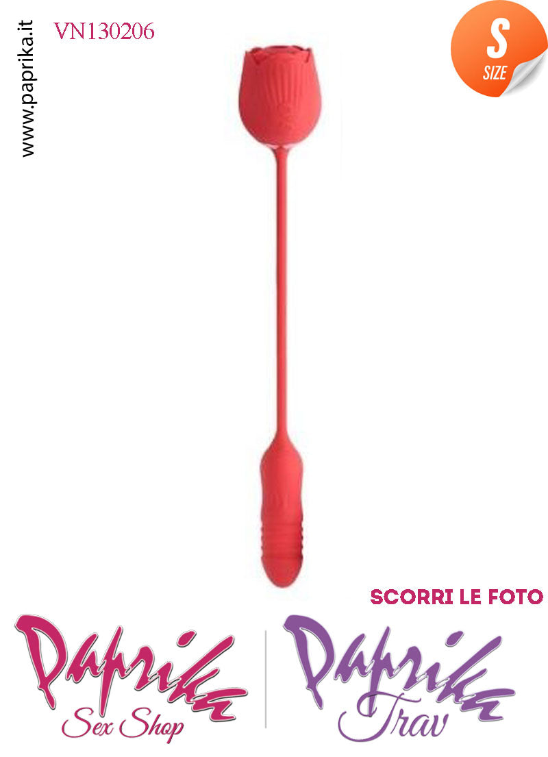 Succhia Clitoride Rosa Rossa Ovulo Vaginale Small Su & Giù Ø 28