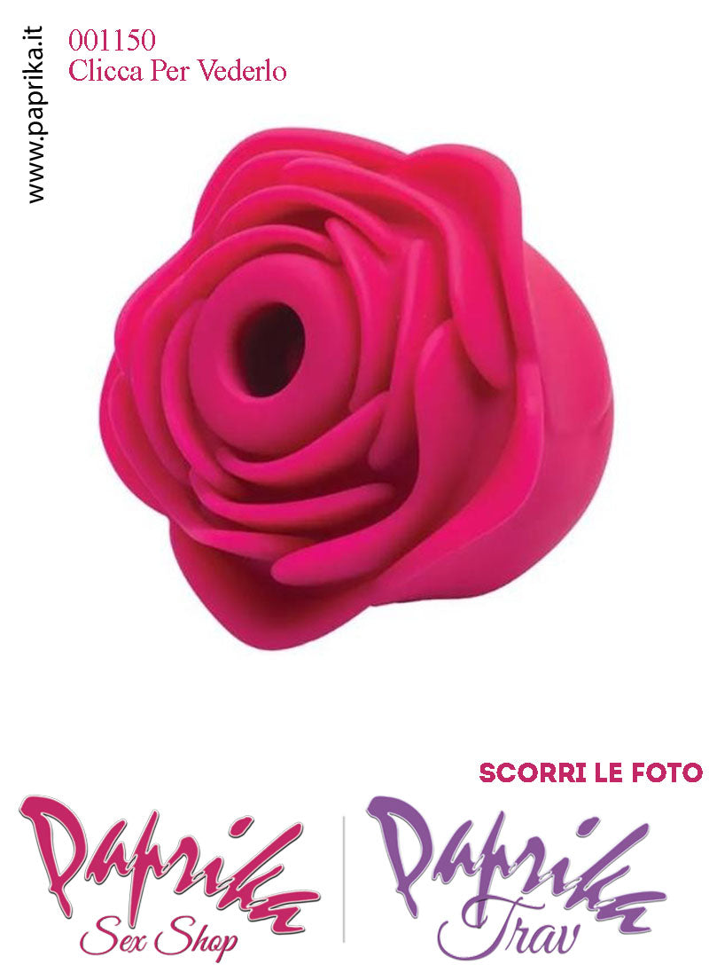 Succhia Clitoride Rosa Petali Stimolatore Clitorideo 10 Velocità Fucsia