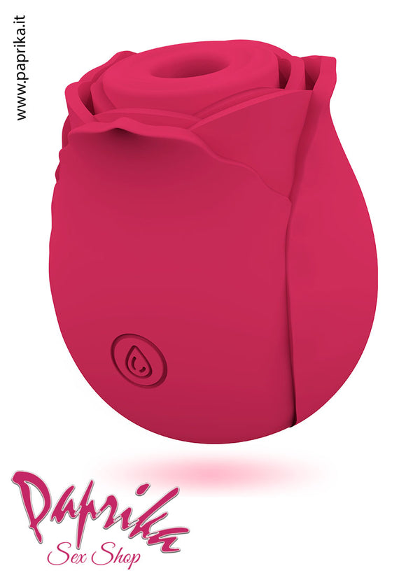 Succhia Clitoride Rosa Rossa Stimolatore Clitorideo Silicone 10 Velocità