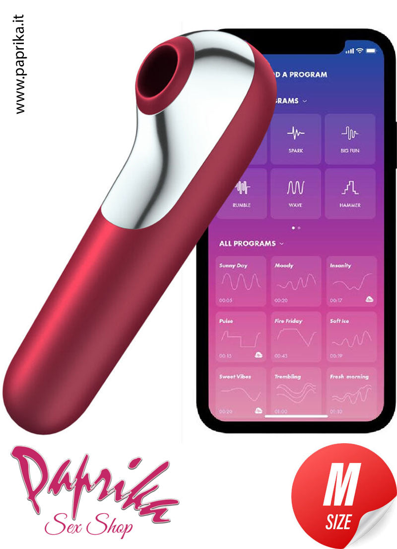 Succhia Clitoride & Vibrante da Inserire Dual Love App Control