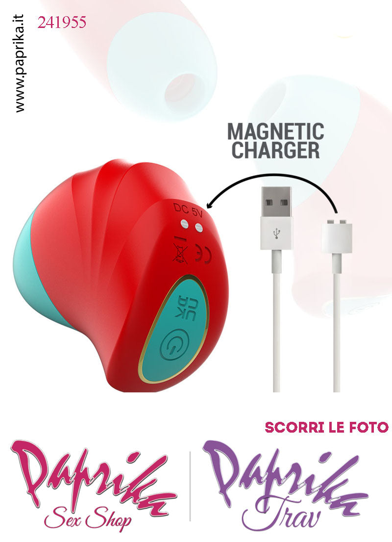 Mini Succhia Clitoride & Tapping Tocco 2 in 1 Silicone 5 Velocità