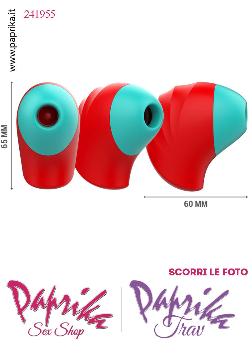 Mini Succhia Clitoride & Tapping Tocco 2 in 1 Silicone 5 Velocità