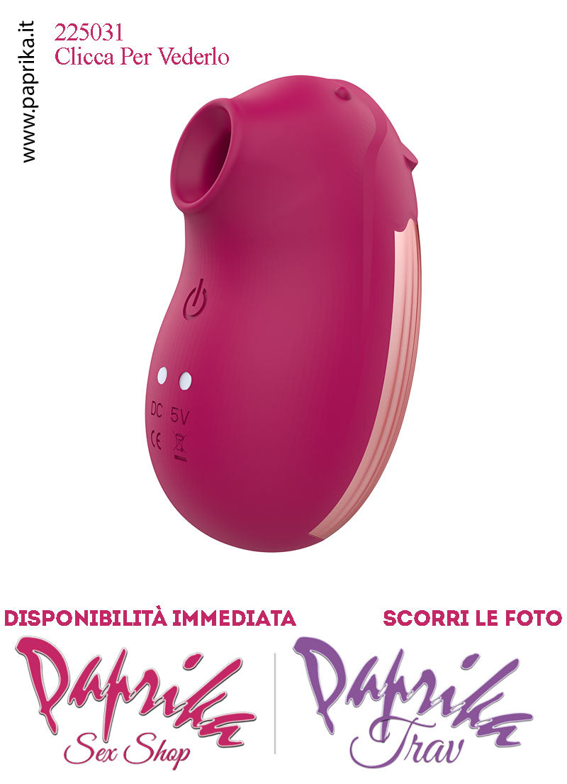 Succhia Clitoride & Vibrante Stimolatore Clitorideo Fucsia 7 + 7 Velocità Silicone