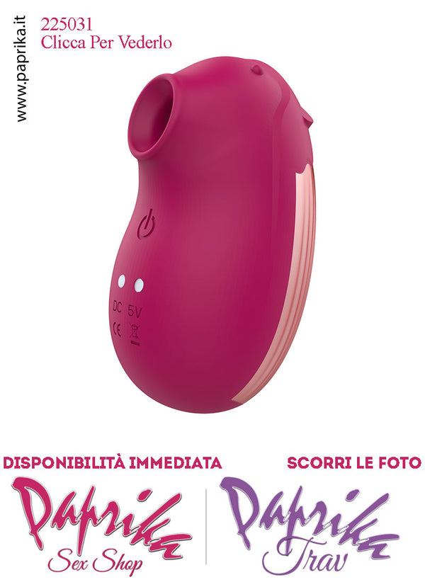 Succhia Clitoride & Vibrante Stimolatore Clitorideo Fucsia 7 + 7 Velocità Silicone