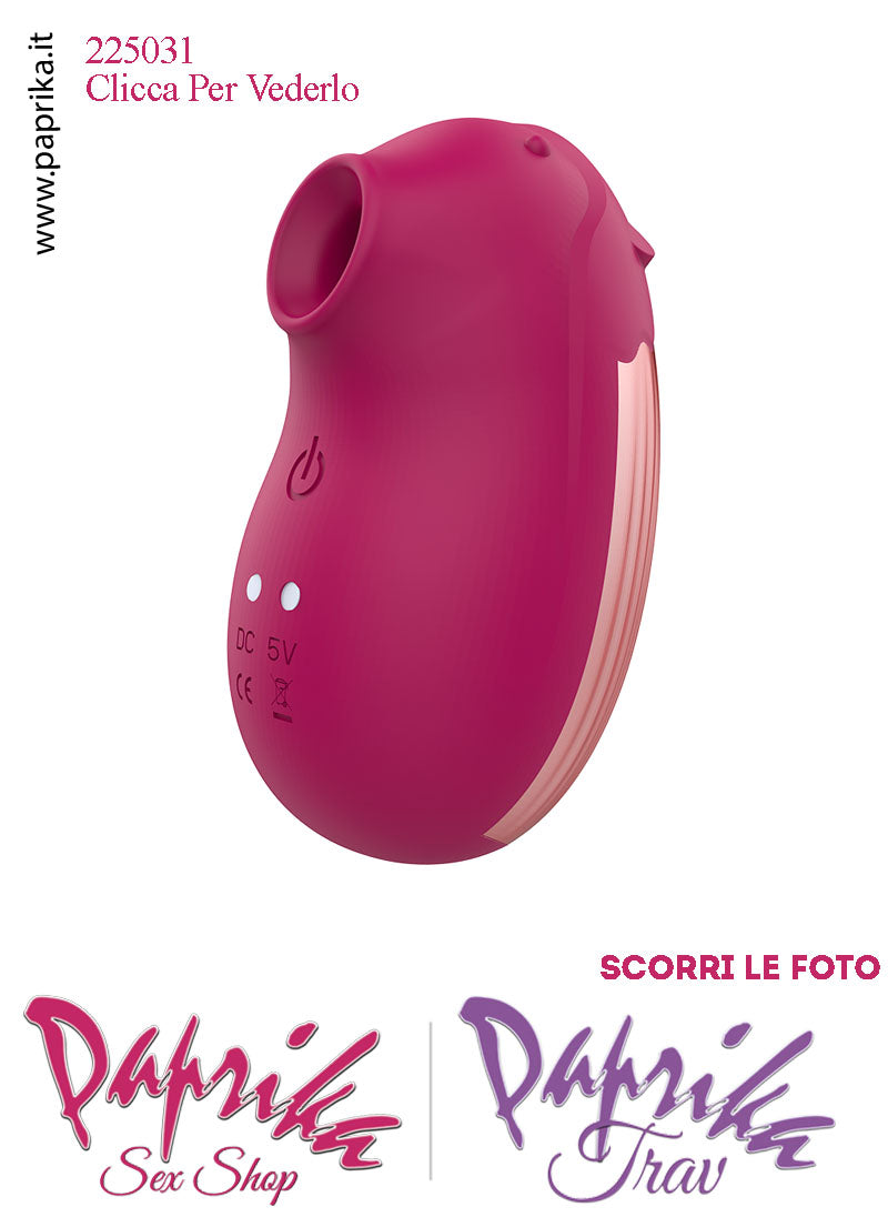 Succhia Clitoride & Vibrante Stimolatore Clitorideo Fucsia 7 + 7 Velocità Silicone